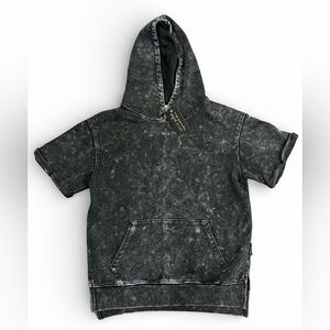 Little Bipsy Black Acid Wash Hoodie